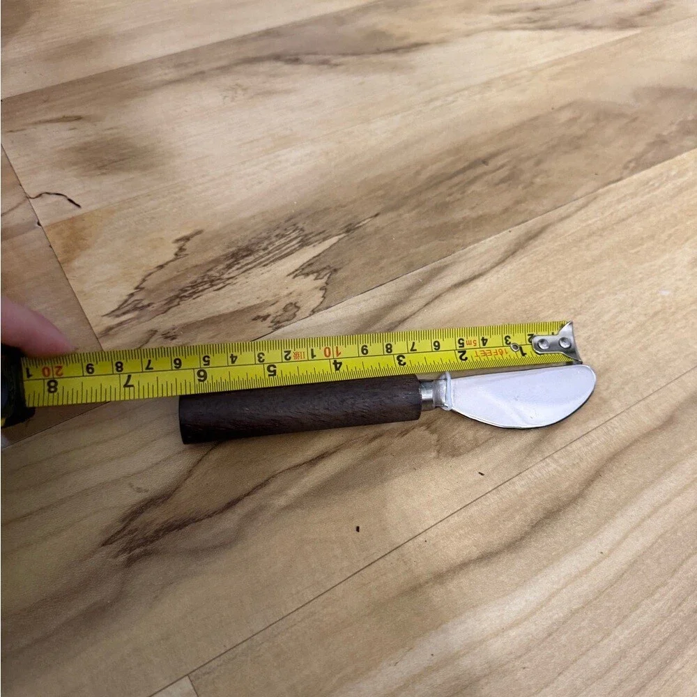 Silver and Brown Spreader Knife